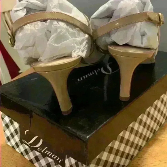 Delman Patti Ankle Strap Heel, Women's Size 9.5M, Classic Nude NEW - Picture 4 of 4
